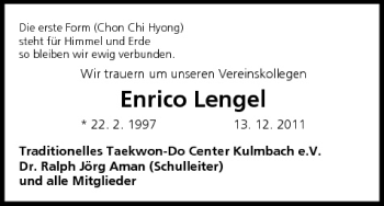 Anzeige von Enrico Lengel von MGO