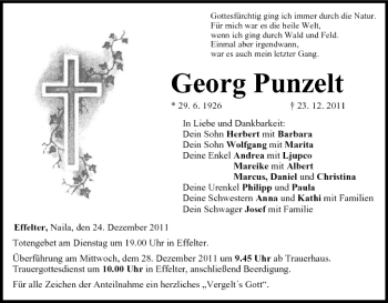 Anzeige von Georg Punzelt von MGO