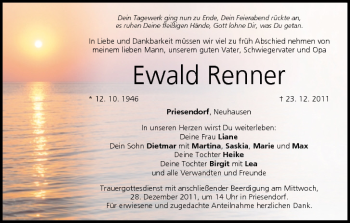 Anzeige von Ewald Renner von MGO