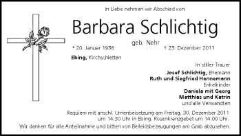 Anzeige von Barbara Schlichtig von MGO