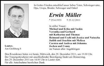 Anzeige von Erwin Müller von MGO