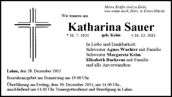 Anzeige von Katharina Sauer von MGO