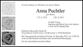 Anzeige von Anna Puchtler von MGO