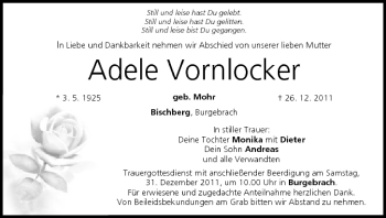 Anzeige von Adele Vornlocker von MGO