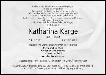 Anzeige von Katharina Karge von MGO