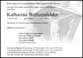 Anzeige von Katharina Weitzenfelder von MGO