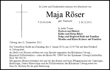 Anzeige von Maja Röser von MGO