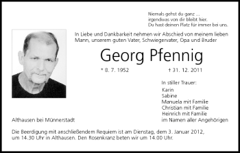 Anzeige von Georg Pfennig von MGO