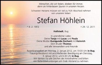 Anzeige von Stefan Höhlein von MGO