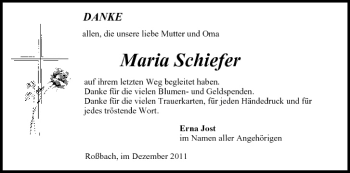 Anzeige von Maria Schiefer von MGO