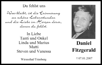 Anzeige von Daniel Fitzgerald von MGO