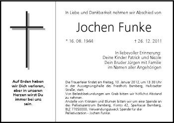 Anzeige von Jochen Funke von MGO