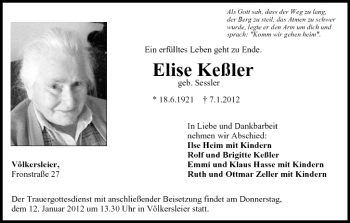 Anzeige von Elise Keßler von MGO