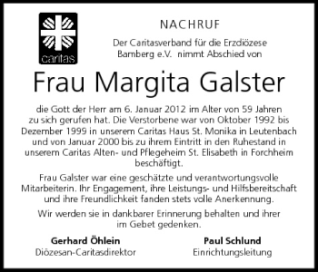 Anzeige von Margita Galster von MGO
