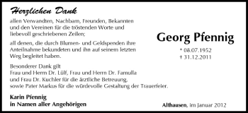 Anzeige von Georg Pfennig von MGO