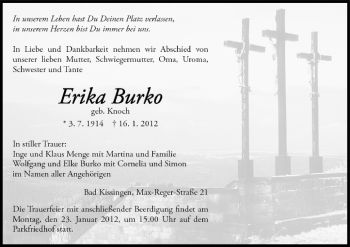 Anzeige von Erika Burko von MGO