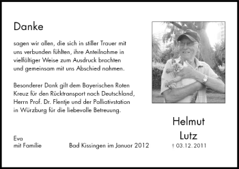 Anzeige von Helmut Lutz von MGO