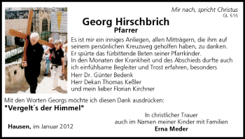 Anzeige von Georg Hirschbrich von MGO