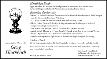 Anzeige von Georg Hirschbrich von MGO