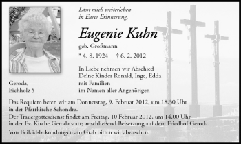 Anzeige von Eugenie Kuhn von MGO