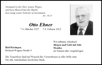 Anzeige von Otto Ebner von MGO