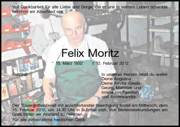 Anzeige von Felix Moritz von MGO