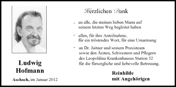 Anzeige von Ludwig Hofmann von MGO