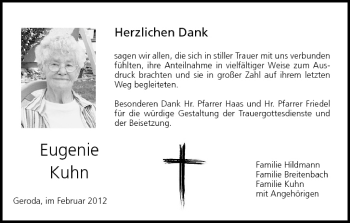 Anzeige von Eugenie Kuhn von MGO