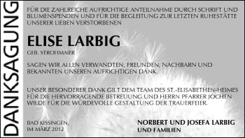 Anzeige von Elise Larbig von MGO