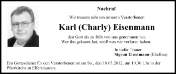 Anzeige von Karl Eisenmann von MGO