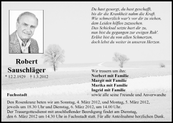 Anzeige von Robert Sauschläger von MGO