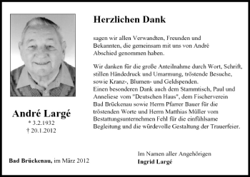 Anzeige von André Largé von MGO