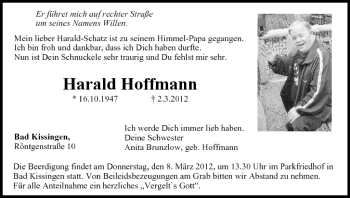 Anzeige von Harald Hoffmann von MGO