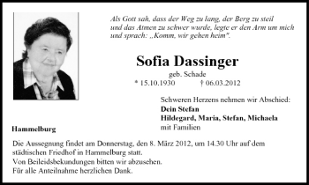 Anzeige von Sofia Dassinger von MGO