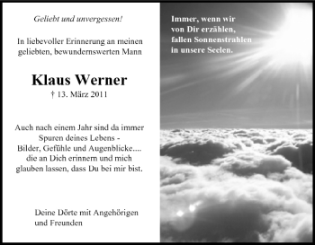 Anzeige von Klaus Werner von MGO