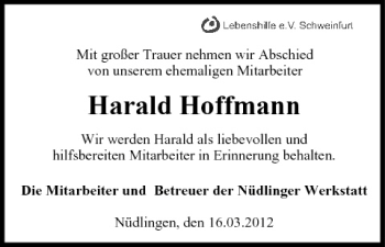 Anzeige von Harald Hoffmann von MGO