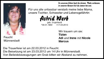 Anzeige von Astrid Werb von MGO