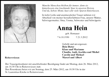 Anzeige von Anna Hein von MGO