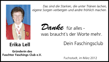 Anzeige von Erika Lell von MGO