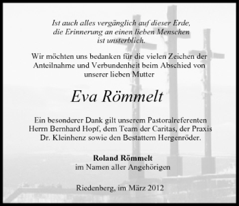 Anzeige von Eva Römmelt von MGO