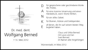 Anzeige von Wolfgang Berned von MGO