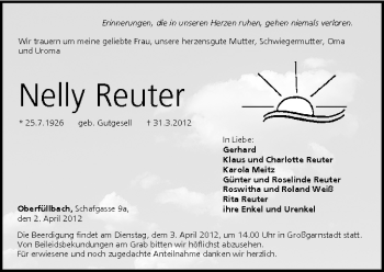 Anzeige von Nelly Reuter von MGO
