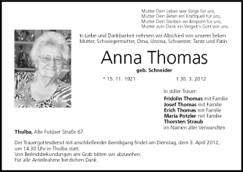 Anzeige von Anna Thomas von MGO
