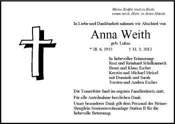 Anzeige von Anna Weith von MGO