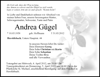 Anzeige von Andrea Gügel von MGO