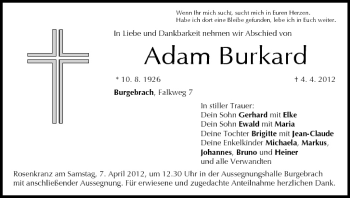 Anzeige von Adam Burkard von MGO