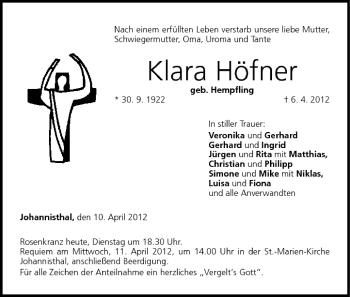 Anzeige von Klara Höfner von MGO