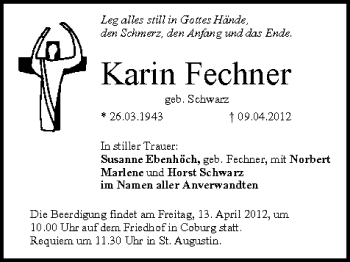 Anzeige von Karin Fechner von MGO