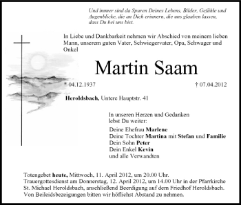 Anzeige von Martin Saam von MGO