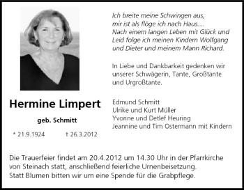 Anzeige von Hermine Limpert von MGO